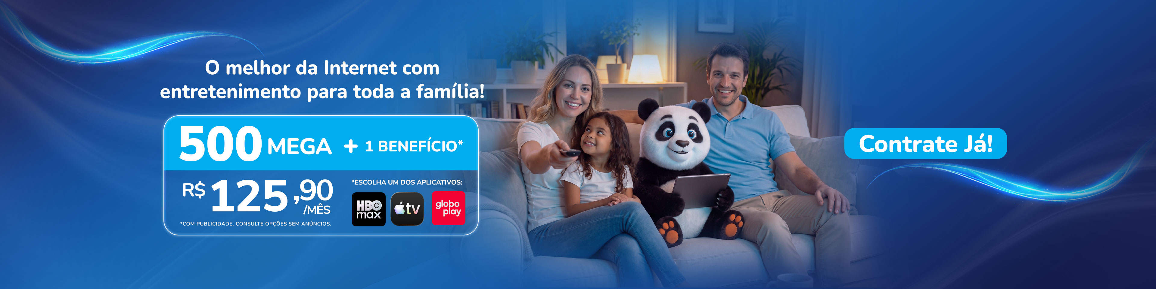 Panda Fibra - 500 Mega por R$ 125,90